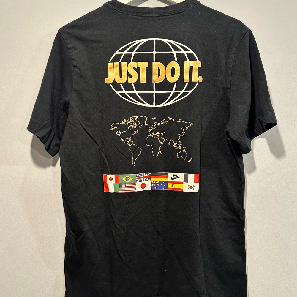 Nike Black Globe and Flags World Tour Tee